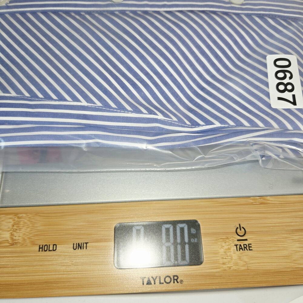 J Mclaughlin Striped Shirt Dress Medium Blue Midi Bow Belt Pockets Nautical - Picture 10 of 11
